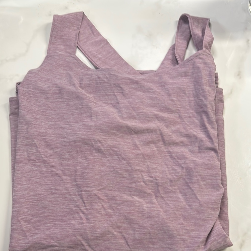 Duluth Trading Co Purple Cut Out Sleeveless Tank Top